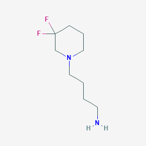 molecular formula C9H18F2N2 B12074738 4-(3,3-Difluoropiperidin-1-yl)butan-1-amine 