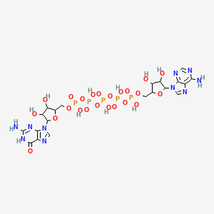 [(2R,3S,4R,5R)-5-(2-amino-6-oxo-3H-purin-9-yl)-3,4-dihydroxyoxolan-2-yl]methyl [[[[[(2R,3S,4R,5R)-5-(6-aminopurin-9-yl)-3,4-dihydroxyoxolan-2-yl]methoxy-hydroxyphosphoryl]oxy-hydroxyphosphoryl]oxy-hydroxyphosphoryl]oxy-hydroxyphosphoryl] hydrogen phosphate