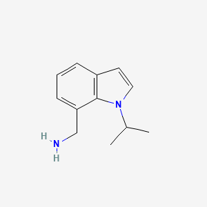 molecular formula C12H16N2 B12074745 [1-(propan-2-yl)-1H-indol-7-yl]methanamine 