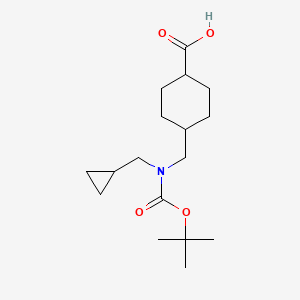 (1r,4r)-4-(((tert-Butoxycarbonyl)(cyclopropylmethyl)amino)methyl)cyclohexanecarboxylic acid