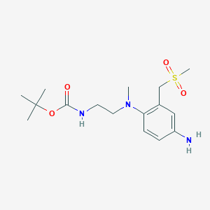 tert-Butyl (2-((4-amino-2-((methylsulfonyl)methyl)phenyl)(methyl)amino)ethyl)carbamate