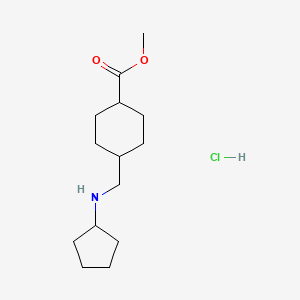 (1r,4r)-Methyl 4-((cyclopentylamino)methyl)cyclohexanecarboxylate hydrochloride