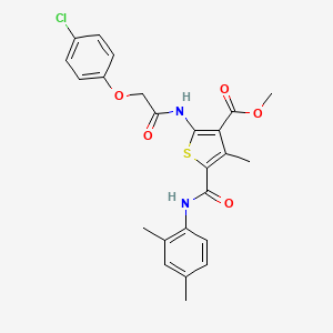 Methyl 2-(2-(4-chlorophenoxy)acetamido)-5-((2,4-dimethylphenyl)carbamoyl)-4-methylthiophene-3-carboxylate