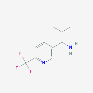 2-Methyl-1-[6-(trifluoromethyl)pyridin-3-yl]propan-1-amine