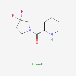 molecular formula C10H17ClF2N2O B12074870 S-(3,3-Difluoro-pyrrolidin-1-yl)-piperidin-2-yl-methanone hydrochloride 