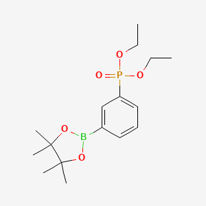 molecular formula C16H26BO5P B12074969 Diethyl (3-(4,4,5,5-tetramethyl-1,3,2-dioxaborolan-2-yl)phenyl)phosphonate 