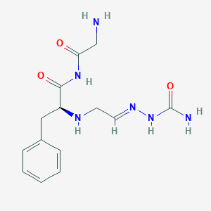 molecular formula C16H24N6O5 B012075 甘氨酰-苯丙氨酰-甘氨酰-氨基脲 CAS No. 102579-48-6