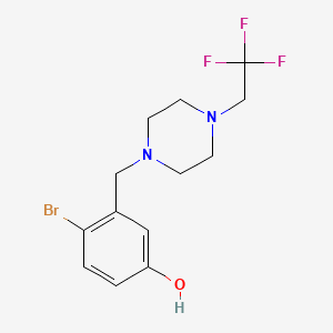 4-Bromo-3-((4-(2,2,2-trifluoroethyl)piperazin-1-yl)methyl)phenol