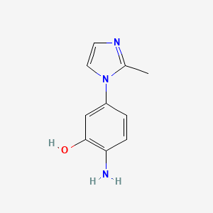 molecular formula C10H11N3O B12075168 2-Amino-5-(2-methyl-1H-imidazol-1-yl)phenol 