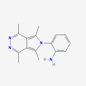 molecular formula C16H18N4 B1207522 2-(1,4,5,7-四甲基-吡咯并[3,4-d]嘧啶-6-基)-苯胺 CAS No. 328035-07-0