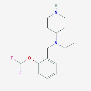 molecular formula C15H22F2N2O B12075272 N-(2-(Difluoromethoxy)benzyl)-N-ethylpiperidin-4-amine 