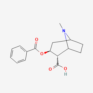 molecular formula C16H19NO4 B1207528 (2s,3s)-3-(Benzoyloxy)-8-methyl-8-azabicyclo[3.2.1]octane-2-carboxylic acid CAS No. 60305-56-8