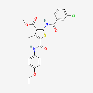 Methyl 2-(3-chlorobenzamido)-5-((4-ethoxyphenyl)carbamoyl)-4-methylthiophene-3-carboxylate