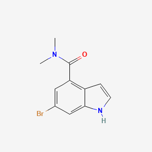 molecular formula C11H11BrN2O B12075288 6-Bromo-1H-indole-4-carboxylic acid dimethylamide 