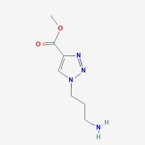 molecular formula C7H12N4O2 B12075349 Methyl 1-(3-aminopropyl)-1H-1,2,3-triazole-4-carboxylate 