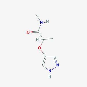 molecular formula C7H11N3O2 B12075394 N-methyl-2-(1H-pyrazol-4-yloxy)propanamide 