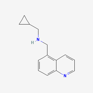 molecular formula C14H16N2 B12075456 (Cyclopropylmethyl)[(quinolin-5-yl)methyl]amine 