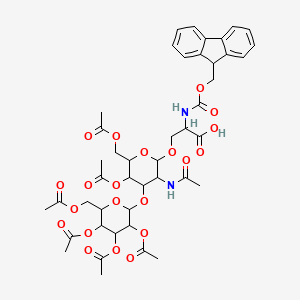 molecular formula C44H52N2O21 B12075459 L-Serine,O-[4,6-di-O-acetyl-2-(acetylamino)-2-deoxy-3-O-(2,3,4,6-tetra-O-acetyl-b-D-galactopyranosyl)-a-D-galactopyranosyl]-N-[(9H-fluoren-9-ylmethoxy)carbonyl]- 