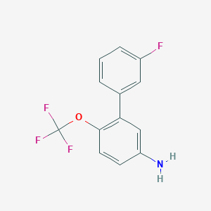 molecular formula C13H9F4NO B12075471 3'-Fluoro-2-(trifluoromethoxy)biphenyl-5-amine 