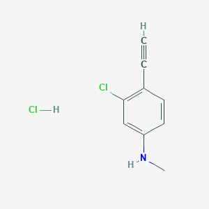 molecular formula C9H9Cl2N B12075497 (3-Chloro-4-ethynyl-phenyl)-methyl-amine hydrochloride 