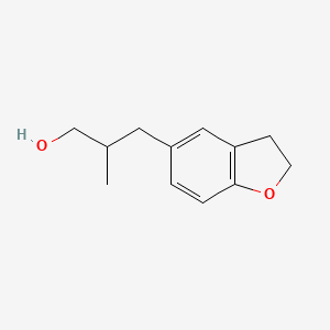 molecular formula C12H16O2 B12075524 3-(2,3-dDihydro-1-benzofuran-5-yl)-2-methylpropan-1-ol 