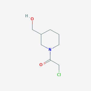 molecular formula C8H14ClNO2 B12075534 2-Chloro-1-[3-(hydroxymethyl)piperidin-1-yl]ethan-1-one 