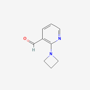 molecular formula C9H10N2O B12075560 2-(Azetidin-1-yl)pyridine-3-carbaldehyde 