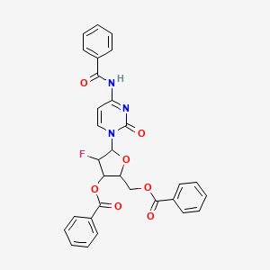 (2R,3R,4S,5R)-5-(4-benzamido-2-oxo-1,2-dihydropyrimidin-1-yl)-2-[(benzoyloxy)methyl]-4-fluorooxolan-3-yl benzoate