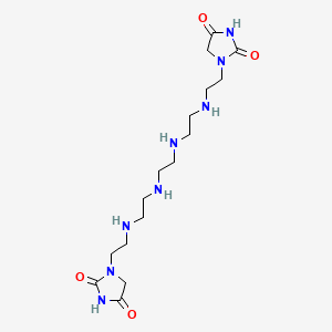 molecular formula C16H30N8O4 B12075658 1,1'-(3,6,9,12-Tetraazatetradecane-1,14-diyl)bisimidazolidine-2,4-dione CAS No. 98690-29-0