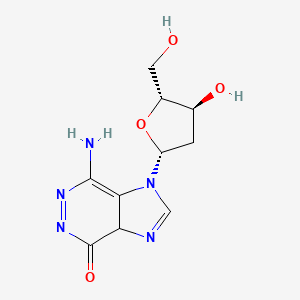 4-amino-3-[(2R,4S,5R)-4-hydroxy-5-(hydroxymethyl)oxolan-2-yl]-7aH-imidazo[4,5-d]pyridazin-7-one