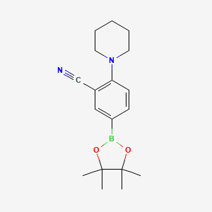 2-(Piperidin-1-yl)-5-(4,4,5,5-tetramethyl-1,3,2-dioxaborolan-2-yl)benzonitrile