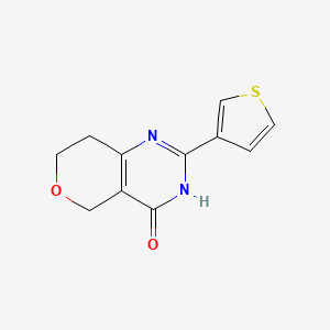 2-(Thiophen-3-YL)-7,8-dihydro-3H-pyrano[4,3-D]pyrimidin-4(5H)-one