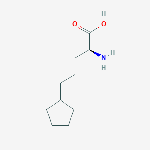 Cyclopentanepentanoic acid, a-amino-