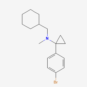 molecular formula C17H24BrN B12075809 1-(4-Bromophenyl)-N-(cyclohexylmethyl)-N-methylcyclopropanamine 