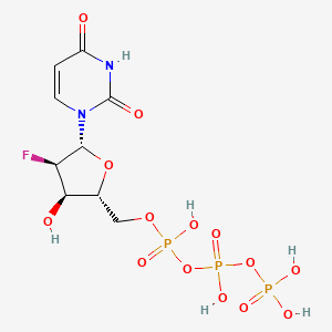 molecular formula C9H14FN2O14P3 B1207582 2'-脱氧-2'-氟尿苷-5'-三磷酸 CAS No. 66840-02-6