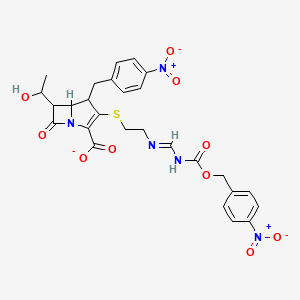 molecular formula C27H26N5O10S- B12075827 6-(1-Hydroxyethyl)-3-[2-[[[(4-nitrophenyl)methoxy-oxomethyl]amino]methylideneamino]ethylthio]-4-[(4-nitrophenyl)methyl]-7-oxo-1-azabicyclo[3.2.0]hept-2-ene-2-carboxylate CAS No. 98367-45-4