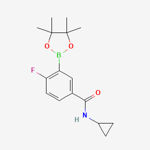 molecular formula C16H21BFNO3 B12075884 N-Cyclopropyl-4-fluoro-3-(4,4,5,5-tetramethyl-[1,3,2]dioxaborolan-2-yl)-benzamide 