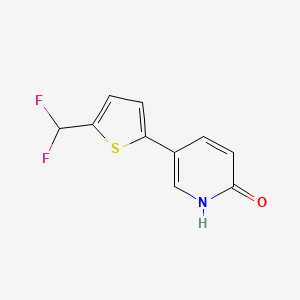 molecular formula C10H7F2NOS B12075899 5-[5-(Difluoromethyl)-2-thienyl]pyridin-2-ol 