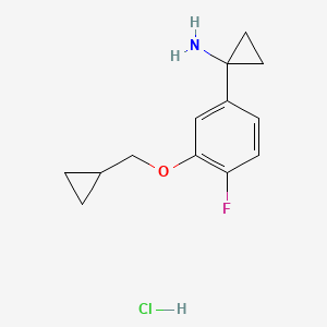 1-(3-(Cyclopropylmethoxy)-4-fluorophenyl)cyclopropan-1-amine hydrochloride