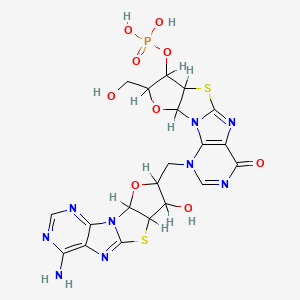 B1207592 8,2'-S-Cycloinosinyl-(3',5')-8,2'-S-cycloadenosine CAS No. 50271-86-8
