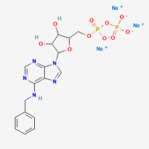 molecular formula C17H18N5Na3O10P2 B12075930 N6-Benzyladenosine 5'-diphosphate sodium salt-10 mM aqueous solution 