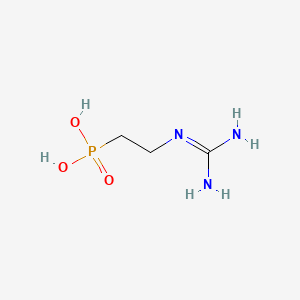 molecular formula C3H10N3O3P B1207594 2-Guanidinoethylphosphonic acid CAS No. 55215-15-1