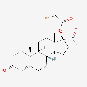 B1207595 17-((Bromoacetyl)oxy)pregn-4-ene-3,20-dione CAS No. 61886-11-1
