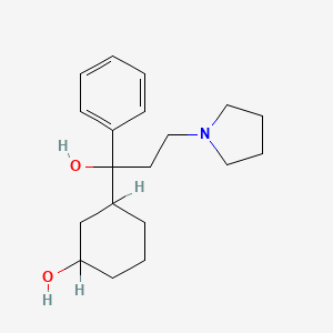 B1207597 1-(3-Hydroxycyclohexyl)-1-phenyl-3-(1-pyrrolidinyl)-1-propanol CAS No. 74178-38-4