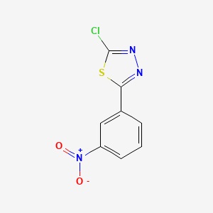 molecular formula C8H4ClN3O2S B12075976 2-Chloro-5-(3-nitrophenyl)-1,3,4-thiadiazole CAS No. 88541-06-4