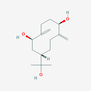 B120760 1,5-Cyclodecanediol, 9-(1-hydroxy-1-methylethyl)-2,6-bis(methylene)-, (1R*,5R*,9S*)-(-)- CAS No. 143086-40-2