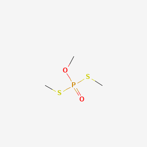 molecular formula C3H9O2PS2 B1207608 O,S,S-三甲基磷酰二硫酸酯 CAS No. 22608-53-3