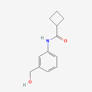 molecular formula C12H15NO2 B12076097 N-[3-(hydroxymethyl)phenyl]cyclobutanecarboxamide 