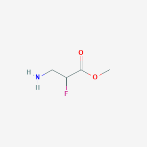 molecular formula C4H8FNO2 B12076104 Methyl 3-amino-2-fluoropropanoate 