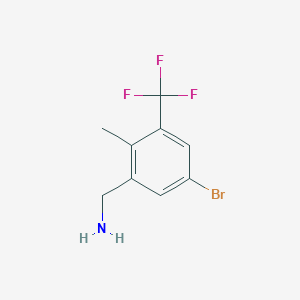 molecular formula C9H9BrF3N B12076120 5-Bromo-2-methyl-3-(trifluoromethyl)benzylamine 